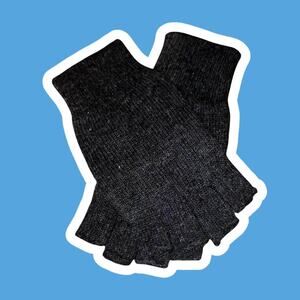 Source Unknown Black Fingerless Gloves